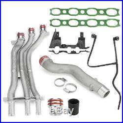 10 Pieces Aluminum Coolant Pipe Upgrade Kit Fit For 03-06 Porsche Cayenne 4.5