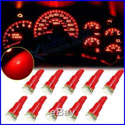 10x Red 37 73 74 79 T5 Gauge Cluster Background Lighting Wedge LED Bulbs