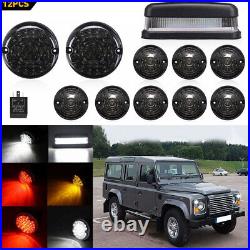 11PCS Fit Land Rover Defender 90 110 130 Light DELUXE CLEAR LED Upgrade Kit Lamp