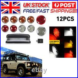 11PCS Fits For Land Rover Defender 90 110 Light DELUXE LED Upgrade Kit Lamp UK