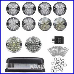 11PCS Fits For Land Rover Defender Led Deluxe Clear Upgrade Lamp Light Kit UK