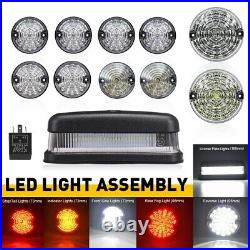 11PCS Fits For Land Rover Defender Led Deluxe Clear Upgrade Lamp Light Kit UK