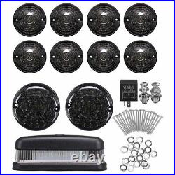 11PCS LAMPS Fits LAND ROVER DEFENDER LED DELUXE SMOKE UPGRADE FOG LIGHT KITS