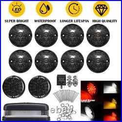 11PC Fit For Land Rover Defender 90 110 130 Light DELUXE CLEAR LED Upgrade Kit