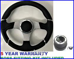 350mm Sport Steering Wheel & Boss Kit Hub Fit Vw T2 T25 T3 T4 Transporter 74-95
