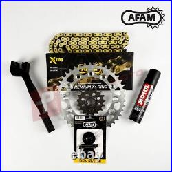 AFAM Upgrade XRing Gold Chain and Sprocket Kit fits Suzuki GSXR400 (GK76A) 90-96