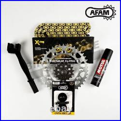 AFAM Upgrade X-Ring Gold Chain & Sprocket Kit fits Aprilia 1100 V4 Tuono 2021