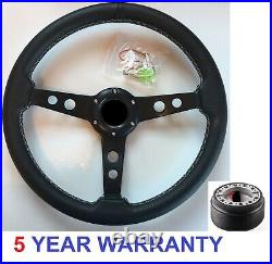 Aftermarket Steering Wheel & Boss Kit Hub Fit Vw T4 Transporter 96-03 Black