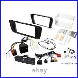 Car Double Din Stereo Upgrade Fitting Kit Gloss Black for Seat Ibiza Mk4 (6J)