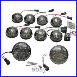Complete Smoked LED Light Lamp Upgrade Kit Fit For Land Rover Defender 90 110