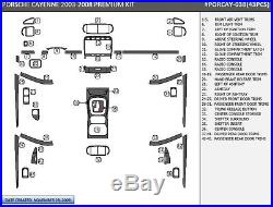 Dash Trim Premium Kit 43 Pcs + Upgrade Kit 19 Pcs Fits Porsche Cayenne 2003-2008