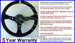 Deep Dish Suede Steering Wheel And Boss Kit Hub Fit Vw T4 Transporter 96-03