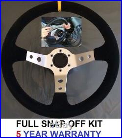 Drift Drifting Steering Wheel & Snap Off Quick Release Boss Hub Kit Fit Bmw E36