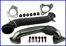 Exhaust Turbo Downpipe Passenger UpPipe Upgrade for LLY LBZ LMM 6.6L Duramax V8