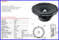 Fiat 500 2008 2021 165mm (6.5 Inch) BLAM speaker upgrade fitting kit