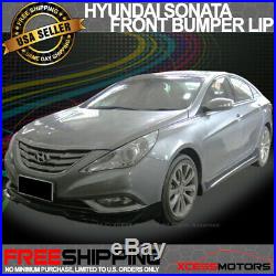 Fit 11-2014 Hyundai Sonata Front Bumper Lip Spoiler Kit Black PP Unpainted