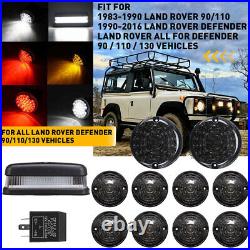Fit Land Rover Defender Led Light Kit With Plugs 11 Lamps White Upgrade Kit Uk