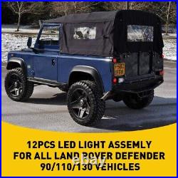 Fit Land Rover Defender Td5 Puma TDCI 90 / 110 / 130 Light LED Upgrade Clear Kit