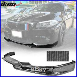 Fits 11-16 BMW F10 Mtech End. CC Style Front Bumper Lip Spoiler Carbon Fiber