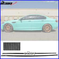 Fits 11-16 BMW F10 Mtech MP Style Side Skirts Extension Carbon Fiber