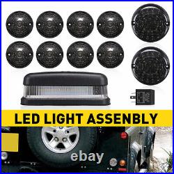 Fits For Land Rover 90/110/130 & Defender Complete LED Lights Upgrade Kit Lamp