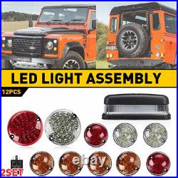 Fits For Land Rover Defender 90 110 130 Full Clear LED Light Lamp Upgrade Kit UK