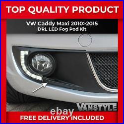 Fits Vw Caddy Maxi 2010-15 Drl Kit Day Running Lights Upgrade Led Fog Lights Kit