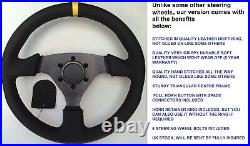 Flat Leather Steering Wheel And Boss Kit Fit All Subaru Impreza Wrx & Sti 01-07
