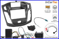 Ford Focus Mk3 (2011-2015) Double DIN stereo upgrade fitting kit WITH SWC + PDC
