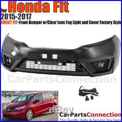 Front Bumper 15-17 For Honda Fit GK5 Factory Style Fascia Kit Fog Lights Harness