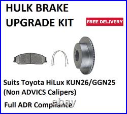 Hulk Brake Upgrade Kit Front Fits Toyota Hilux Kun26, Ggn25 Cduk-07