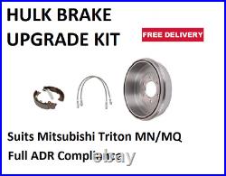 Hulk Brake Upgrade Kit Rear Drums Fits Mitsubishi Triton Mn Mq Cduk-06