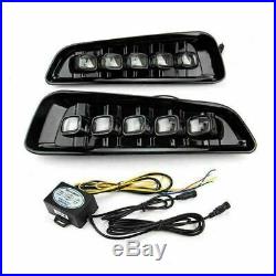 LED DRL with Turn Signal Fog Light Bezels fit Ford F-150 Raptor 2017 2018 2019 NEW