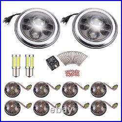 LED Light Upgrade Kit Full Smoked Fit for Land Rover Defender 90 / 110 / 130