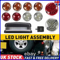 LED Light Upgrade Kit Full Smoked For Fog Reverse FIT Land Rover 90/110 Defender