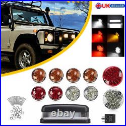 LED Light Upgrade Kit Full Smoked For Fog Reverse FIT Land Rover 90/110 Defender