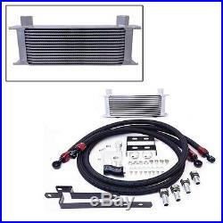 REV9 14 ROW BOLT ON OIL COOLER KIT UPGRADE FITTING FIT A3 S3 TT 2.0T 13 x 4 x 2