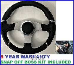 Snap Off Quick Release Steering Wheel & Boss Kit Hub Fit Vw Transporter T2 T3 T4