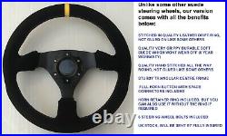 Suede Steering Wheel & Boss Kit Hub Adapter Fit Vw T4 Transporter 96-03 Black