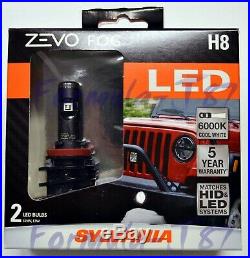 Sylvania ZEVO LED Kit 6000K White H8 Two Bulbs Fog Light Upgrade Replacement Fit