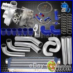 T0E4.63 AR 400+ HP Stage III 9PC V-Band Turbo Charger Kit Fit Universal Chrome