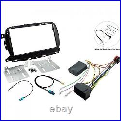 Uconnect 5 Double Din Stereo Upgrade Fitting Kit Gloss Black for Fiat 500