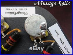Upgrade Wiring Kit vintage 1950s Bumblebee Caps CTS fit Gibson Les Paul Historic